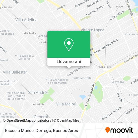 Mapa de Escuela Manuel Dorrego