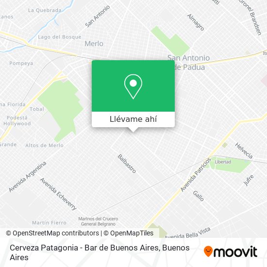 Mapa de Cerveza Patagonia - Bar de Buenos Aires