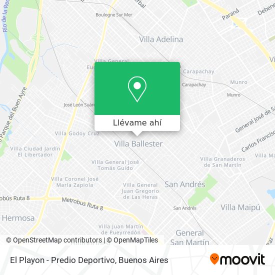 Mapa de El Playon - Predio Deportivo