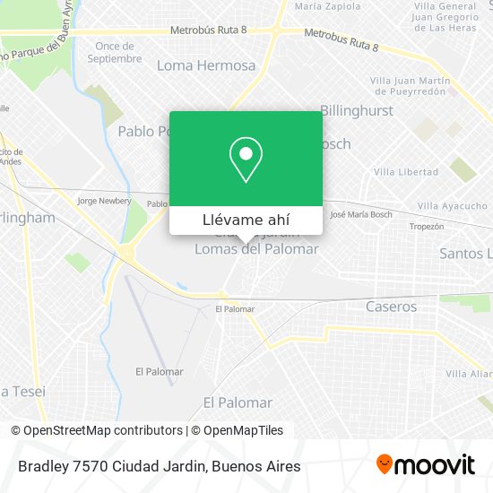 Mapa de Bradley 7570  Ciudad Jardin