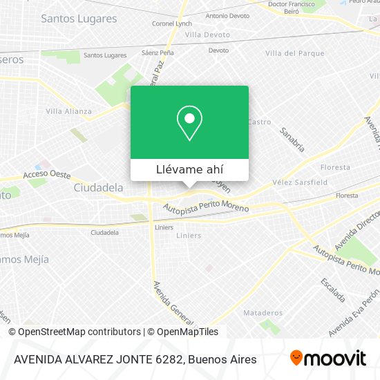 Mapa de AVENIDA ALVAREZ JONTE 6282