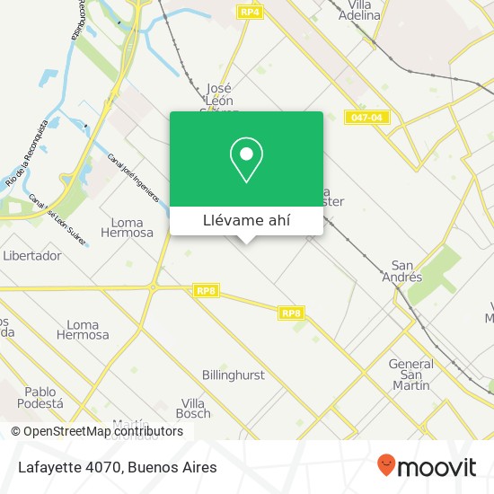 Mapa de Lafayette 4070