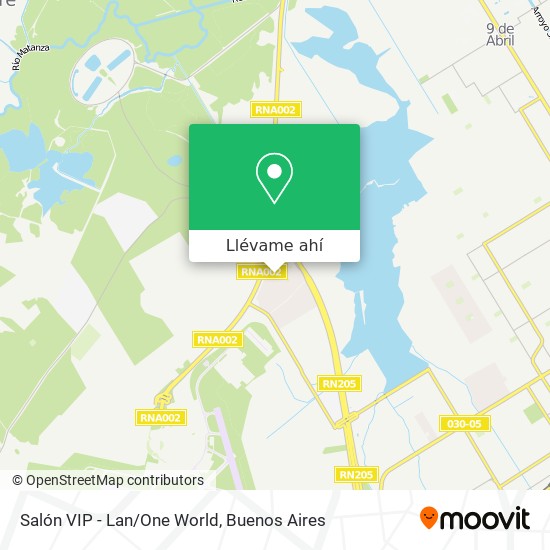 Mapa de Salón VIP - Lan/One World