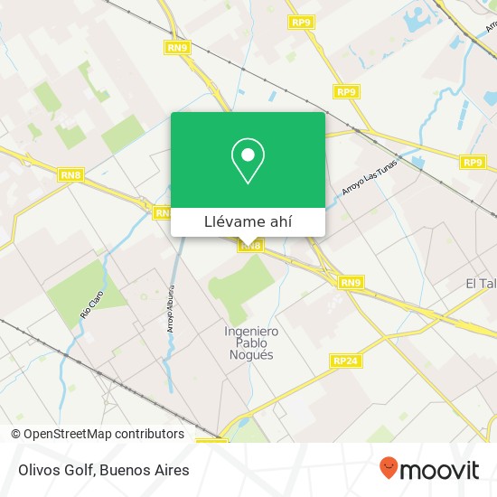 Mapa de Olivos Golf