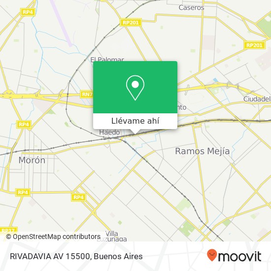 Mapa de RIVADAVIA  AV  15500
