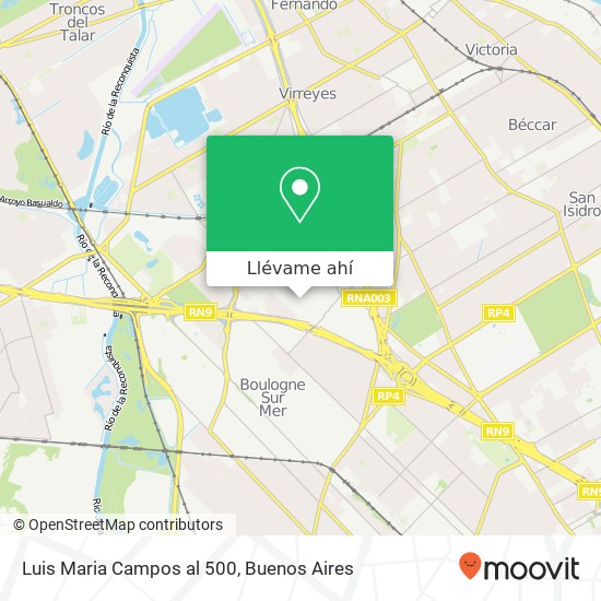 Mapa de Luis Maria Campos al 500