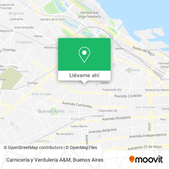 Mapa de Carnicería y Verdulería A&M