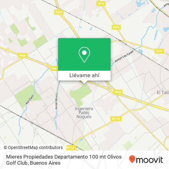 Mapa de Mieres Propiedades   Departamento 100 mt    Olivos Golf Club