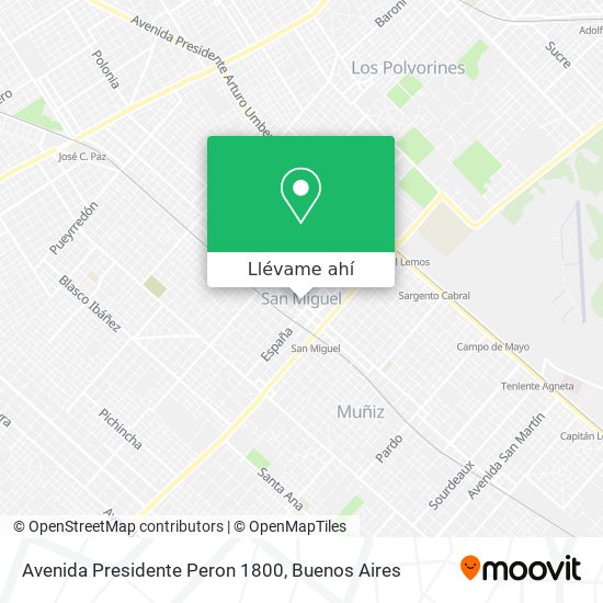 Mapa de Avenida Presidente Peron 1800