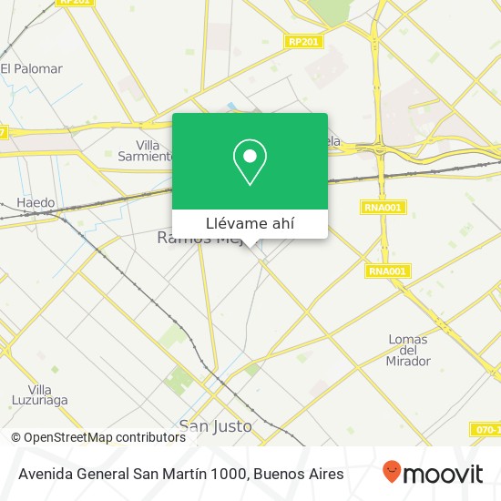 Mapa de Avenida General San Martín 1000