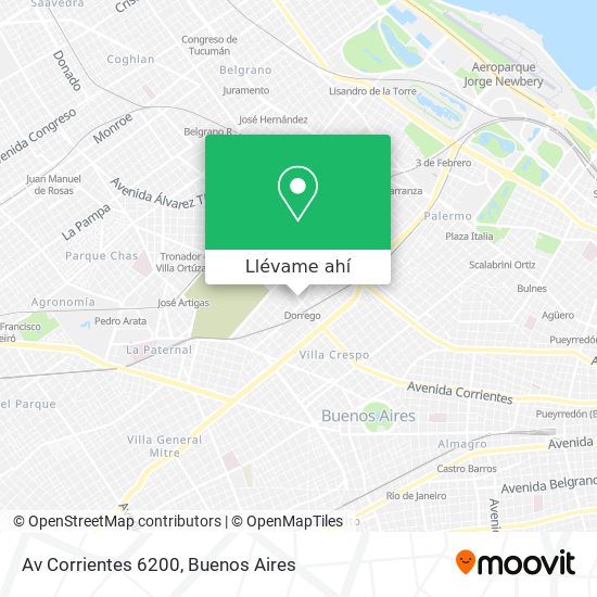 Mapa de Av  Corrientes 6200