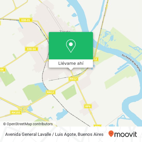 Mapa de Avenida General Lavalle / Luis Agote