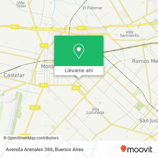 Mapa de Avenida Arenales 386