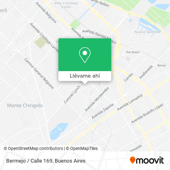 Mapa de Bermejo / Calle 169