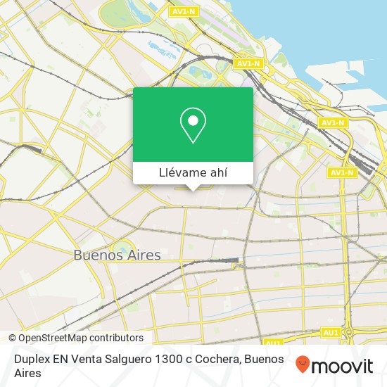 Mapa de Duplex  EN Venta    Salguero 1300 c  Cochera