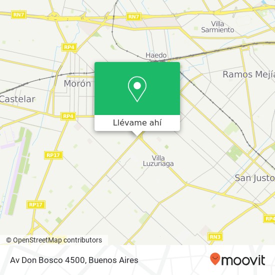 Mapa de Av Don Bosco 4500