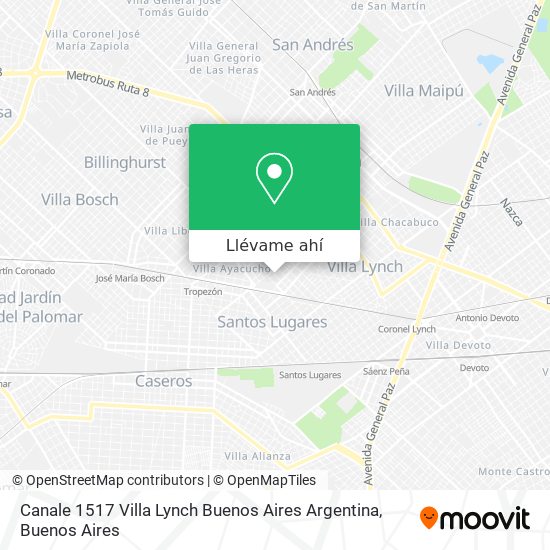 Mapa de Canale 1517  Villa Lynch  Buenos Aires  Argentina