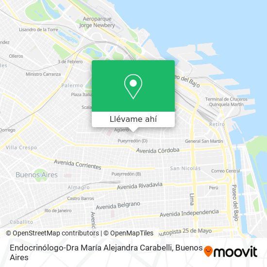 Mapa de Endocrinólogo-Dra María Alejandra Carabelli