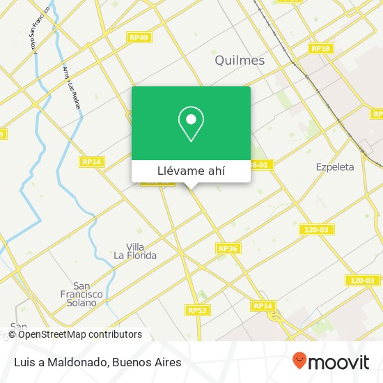 Mapa de Luis a Maldonado