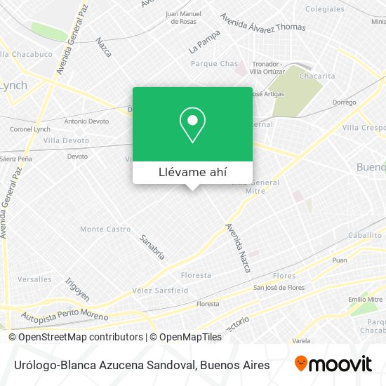 Mapa de Urólogo-Blanca Azucena Sandoval