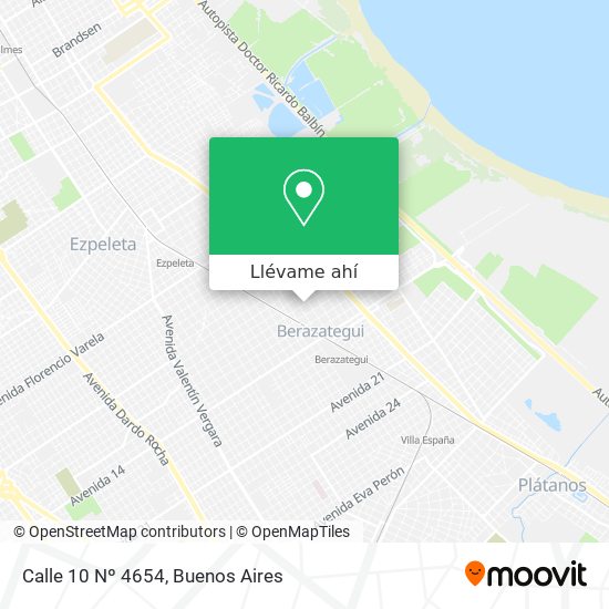 Mapa de Calle 10 Nº 4654