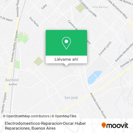 Mapa de Electrodomesticos-Reparacion-Oscar Huber Reparaciones