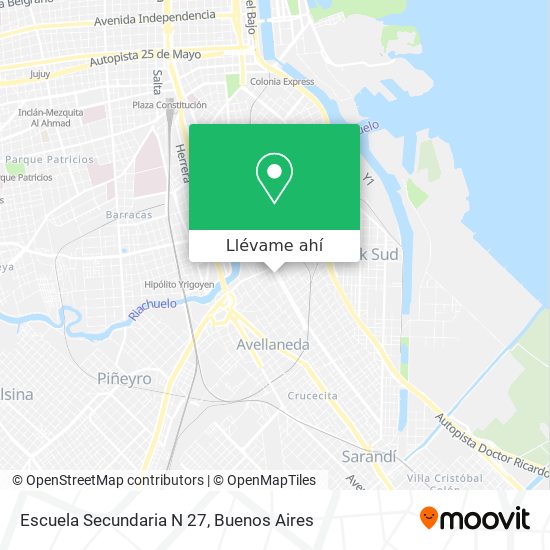 Mapa de Escuela Secundaria N 27