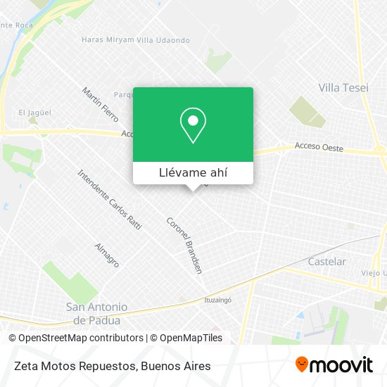 Mapa de Zeta Motos Repuestos