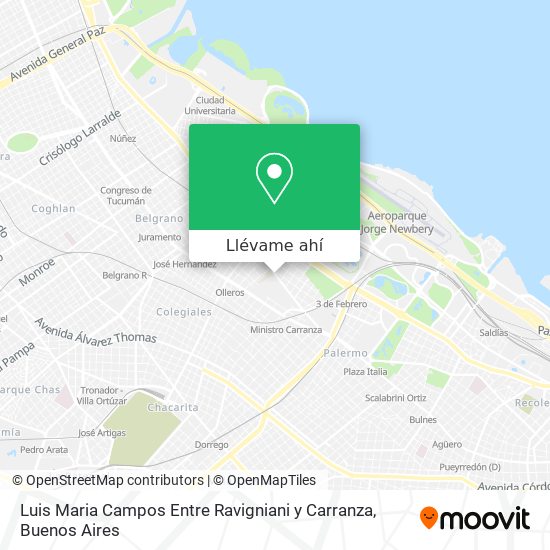 Mapa de Luis Maria Campos Entre Ravigniani       y Carranza