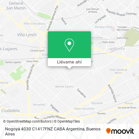 Mapa de Nogoyá 4030  C1417FNZ CABA  Argentina