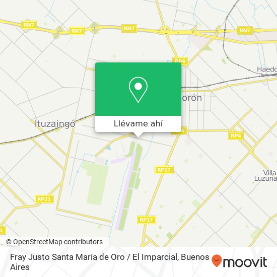 Mapa de Fray Justo Santa María de Oro / El Imparcial
