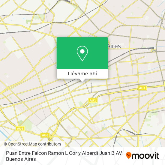Mapa de Puan Entre Falcon  Ramon L   Cor  y Alberdi  Juan B   AV