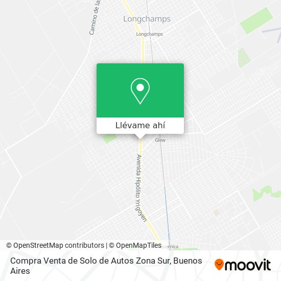 Mapa de Compra Venta de Solo de Autos Zona Sur