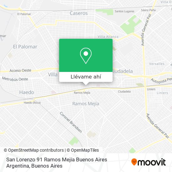 Mapa de San Lorenzo 91  Ramos Mejía  Buenos Aires  Argentina