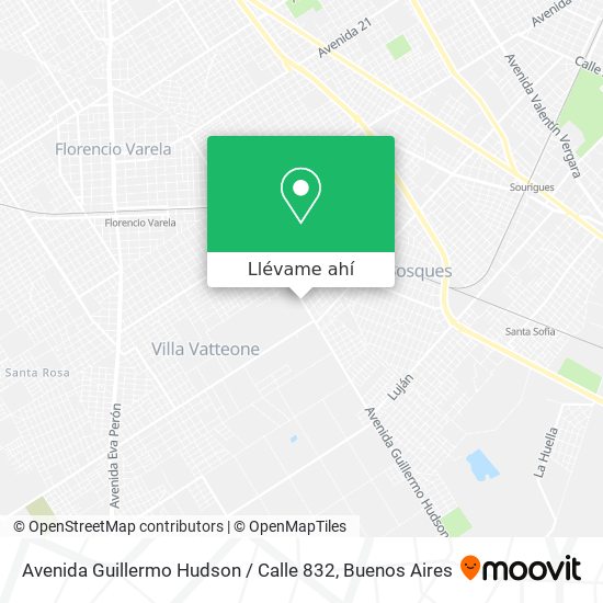 Mapa de Avenida Guillermo Hudson / Calle 832