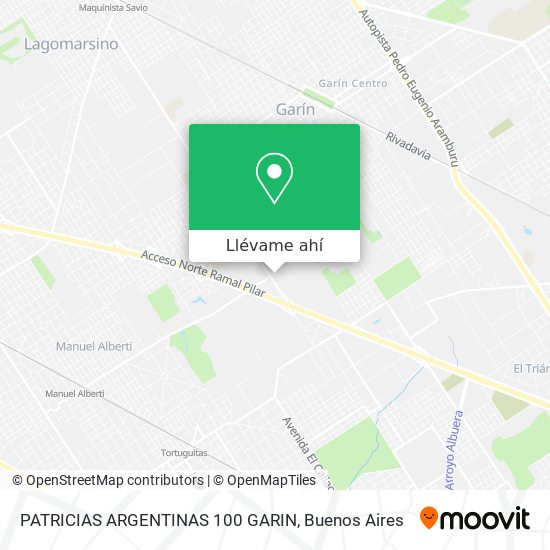 Mapa de PATRICIAS ARGENTINAS 100 GARIN