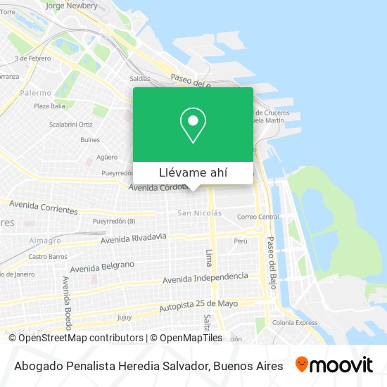 Mapa de Abogado Penalista Heredia Salvador