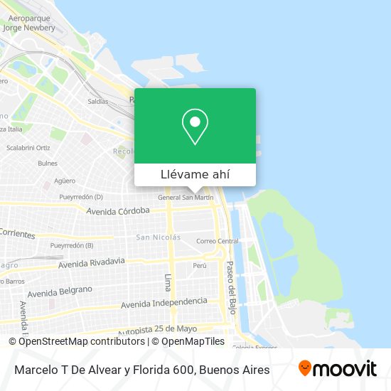Mapa de Marcelo T De Alvear y Florida 600