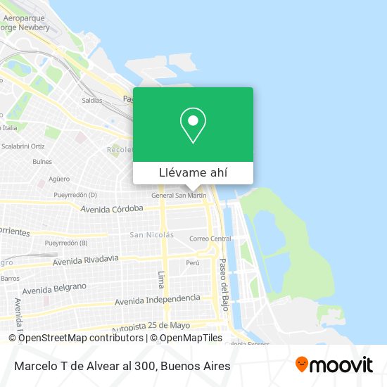 Mapa de Marcelo T de Alvear al 300