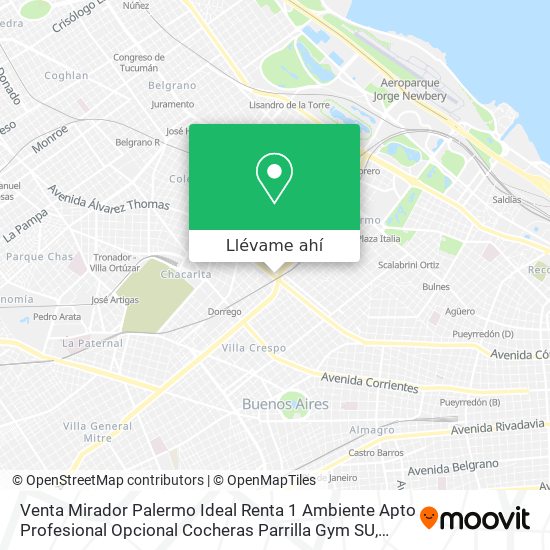 Mapa de Venta Mirador Palermo Ideal Renta   1 Ambiente Apto Profesional Opcional Cocheras  Parrilla  Gym SU