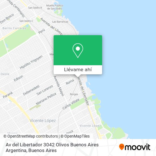 Mapa de Av  del Libertador 3042  Olivos  Buenos Aires  Argentina
