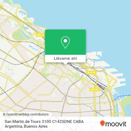 Mapa de San Martín de Tours 3100  C1425DNE CABA  Argentina