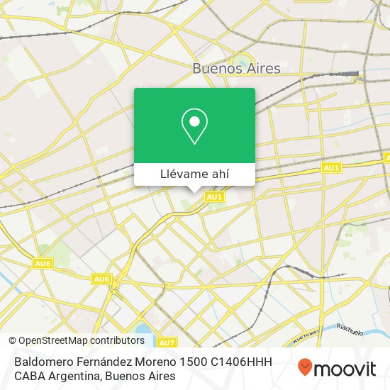 Mapa de Baldomero Fernández Moreno 1500  C1406HHH CABA  Argentina