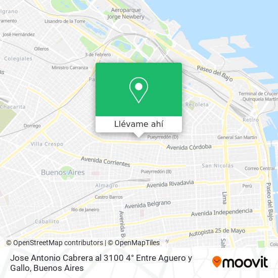 Mapa de Jose Antonio Cabrera  al 3100 4° Entre Aguero y Gallo