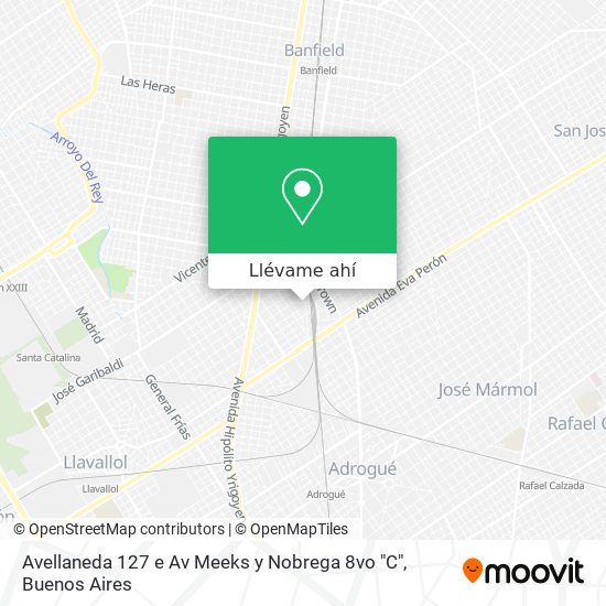 Mapa de Avellaneda 127 e  Av  Meeks y Nobrega   8vo  "C"