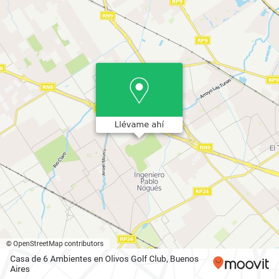 Mapa de Casa de 6 Ambientes en Olivos Golf Club