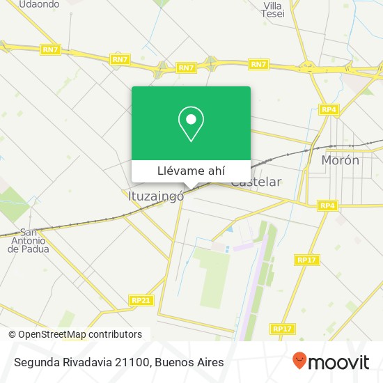 Mapa de Segunda Rivadavia 21100