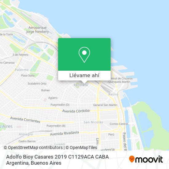 Mapa de Adolfo Bioy Casares 2019  C1129ACA CABA  Argentina