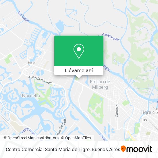 Mapa de Centro Comercial Santa Maria de Tigre