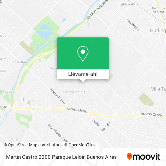 Mapa de Martin Castro 2200 Paraque Leloir